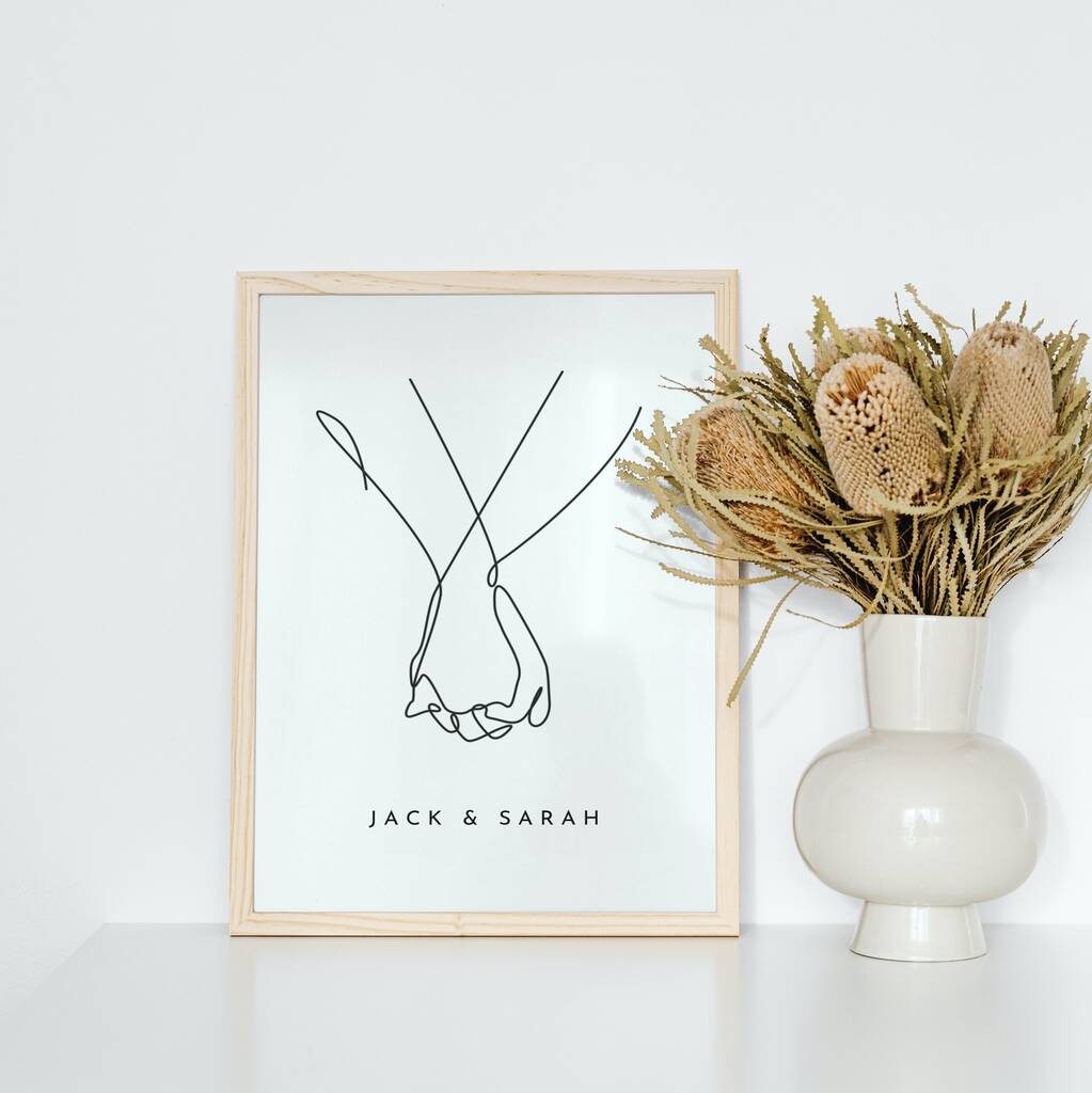 Personalised Holding Hands Print, 1 of 5