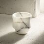 Handcrafted Afyon Lilac White Marble Tumbler – 200ml, thumbnail 1 of 5