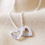 Personalised Mini Sterling Family Names Heart Necklace, thumbnail 5 of 9