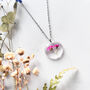 Pink Alyssum Flower Necklace, thumbnail 1 of 7