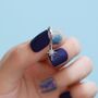 Sterling Silver Opal Starburst Huggie Hoop Earrings, thumbnail 9 of 10