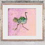 The Prancing Ostrich Limited Edition Signed Print, thumbnail 1 of 2