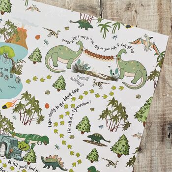 Recycled Dinosaur Wrapping Paper, 2 of 4
