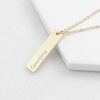 Personalised Gold Plated Bar Necklace, 2 of 5