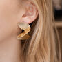 Cleopatra Gold Colour Twisted Vintage Earrings, thumbnail 2 of 3
