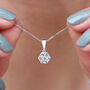 9 Ct White Gold And .25 Ct Diamond Cluster Pendant, thumbnail 1 of 6