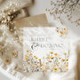 Personalised Yellow Wildflowers Wedding Card, thumbnail 1 of 3