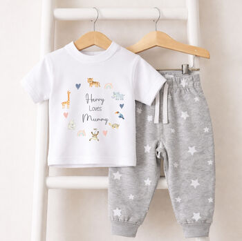 Personalised Mother's Day Mummy And Me Matching Pyjamas Animals, 3 of 5