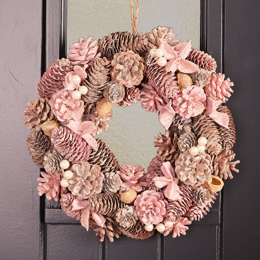Sugar Plum Sparkle Pink Christmas Wreath By Dibor