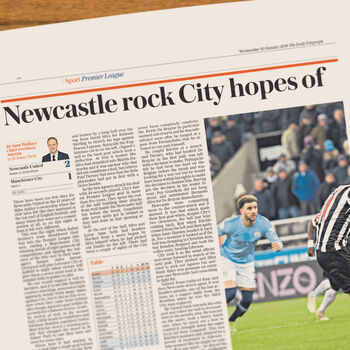 Newcastle Personalised Football Telegraph Book, 7 of 12