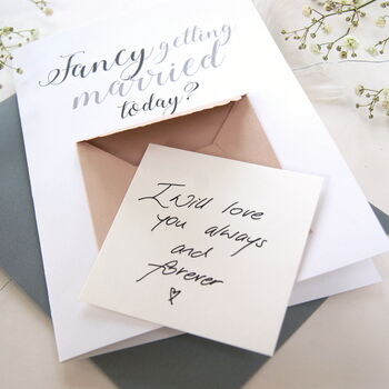Fancy Getting Married Today Wedding Day Card, 5 of 7