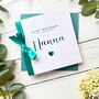 Personalised Teal Foil Birthday Card Any Name, thumbnail 7 of 8