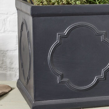 Monviso Black Embossed Planter, 6 of 7