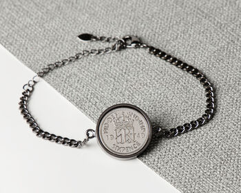 1940 85th Birthday Sixpence Coin Chain Bracelet, 4 of 5