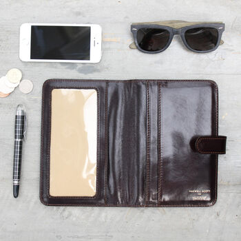 Personalised Leather Travel Document Holder 'Vieste', 8 of 10