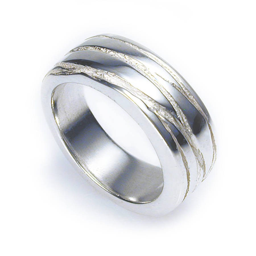 Silver Texture Bound Ring, 1 of 5