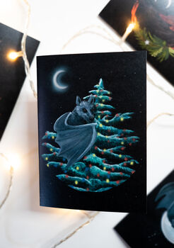 Bat In Christmas Tree Card, 3 of 5