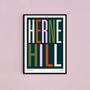 Herne Hill Typographic Print, thumbnail 2 of 5