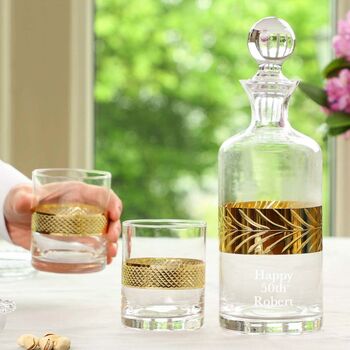 Personalised Gold Decanter And Tumblers, 2 of 5