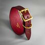 Burgundy Leather Whippet Collar And Matching Lead Set, thumbnail 2 of 10