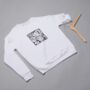 Unisex Graphic Black And White Sweatshirt, thumbnail 3 of 5