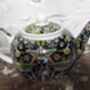 Two Cup Teapot In Black Strawberry Thief Design, thumbnail 4 of 5