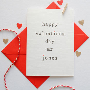 Personalised 'Happy Valentine's Day Mr Or Mrs' Card, 2 of 6