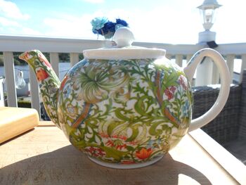 Two Cup Teapot In William Morris Golden Lily Design, 5 of 9