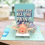 'Sorry Mum' Cheeky Pop Up Mother's Day Card With Fun 3D Birth, thumbnail 1 of 10