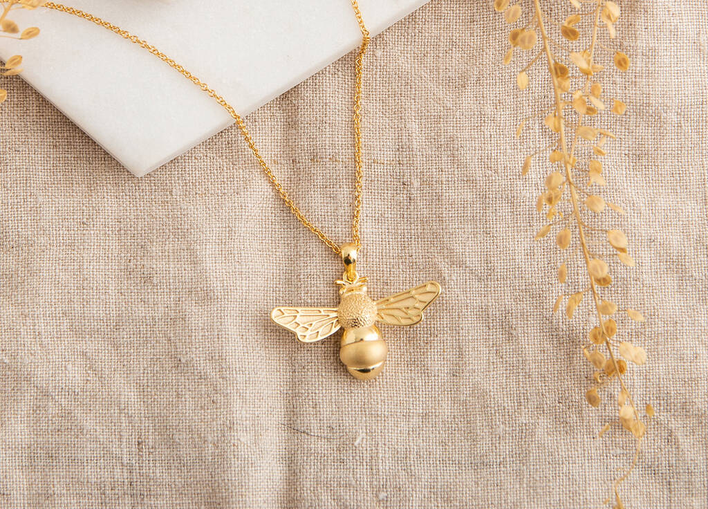 The Big F'ing Golden Bee Necklace