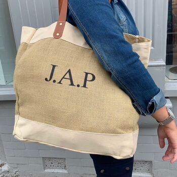 Jute Personalised Shopping Bag, 5 of 7