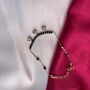Black Bead Mangalsutra Zircon Drop Gold Nazar Bracelet, thumbnail 3 of 5