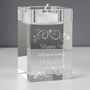 Personalised Ornate Swirl Glass Tea Light Holder, thumbnail 4 of 9