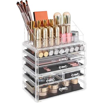 Large Stackable Acrylic Make Up Organiser Cosmetic Box, 7 of 9