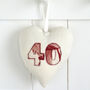 Personalised 40th Ruby Wedding Anniversary Heart Gift, thumbnail 5 of 11
