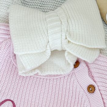 Hello World Embroidered New Baby Long Sleeve Knitted Romper, 10 of 12