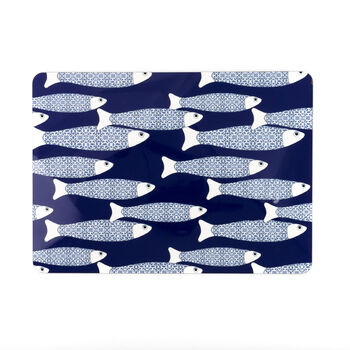Navy Blue Ocean Shoal Placemats, 5 of 12