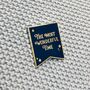 The Most Wonderful Time Midnight Blue Enamel Pin Badge, thumbnail 1 of 12