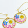 Earrings With Daisy And Forget Me Not Flowers, thumbnail 6 of 12