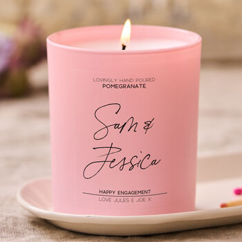 Personalised Engagement Scented Candle, 2 of 6