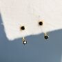 Sterling Silver Double Black Cz Ear Jacket, thumbnail 3 of 12