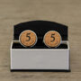 Personalised 5th Wood Anniversary Cufflinks, thumbnail 2 of 2