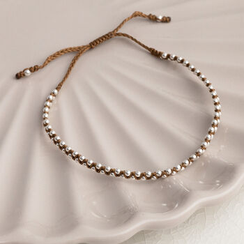 Sterling Silver Double Ball Friendship Bracelet, 9 of 12