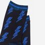 Women's Lightning Bolt Glitter Bamboo Socks Blue, thumbnail 3 of 3