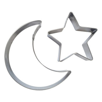 Islamic Moon And Star 2pc 10cm Metal Cookie Cutters, 2 of 3