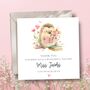 Teacher Thank You Card, Key Worker Appreciation End Of Term Gift, Hedgehog, thumbnail 2 of 3