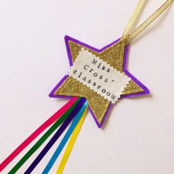 Personalised Teacher Gift Star Hanging, 6 of 8