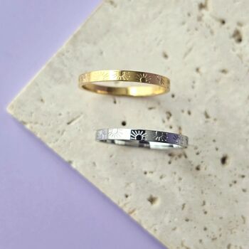 Sunburst Celestial Stacking Ring, 3 of 4