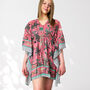 Leopard Jungle Print 100% Cotton Beach Kaftan, thumbnail 1 of 7