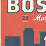 Personalised Boston Marathon Print, Unframed, thumbnail 4 of 4